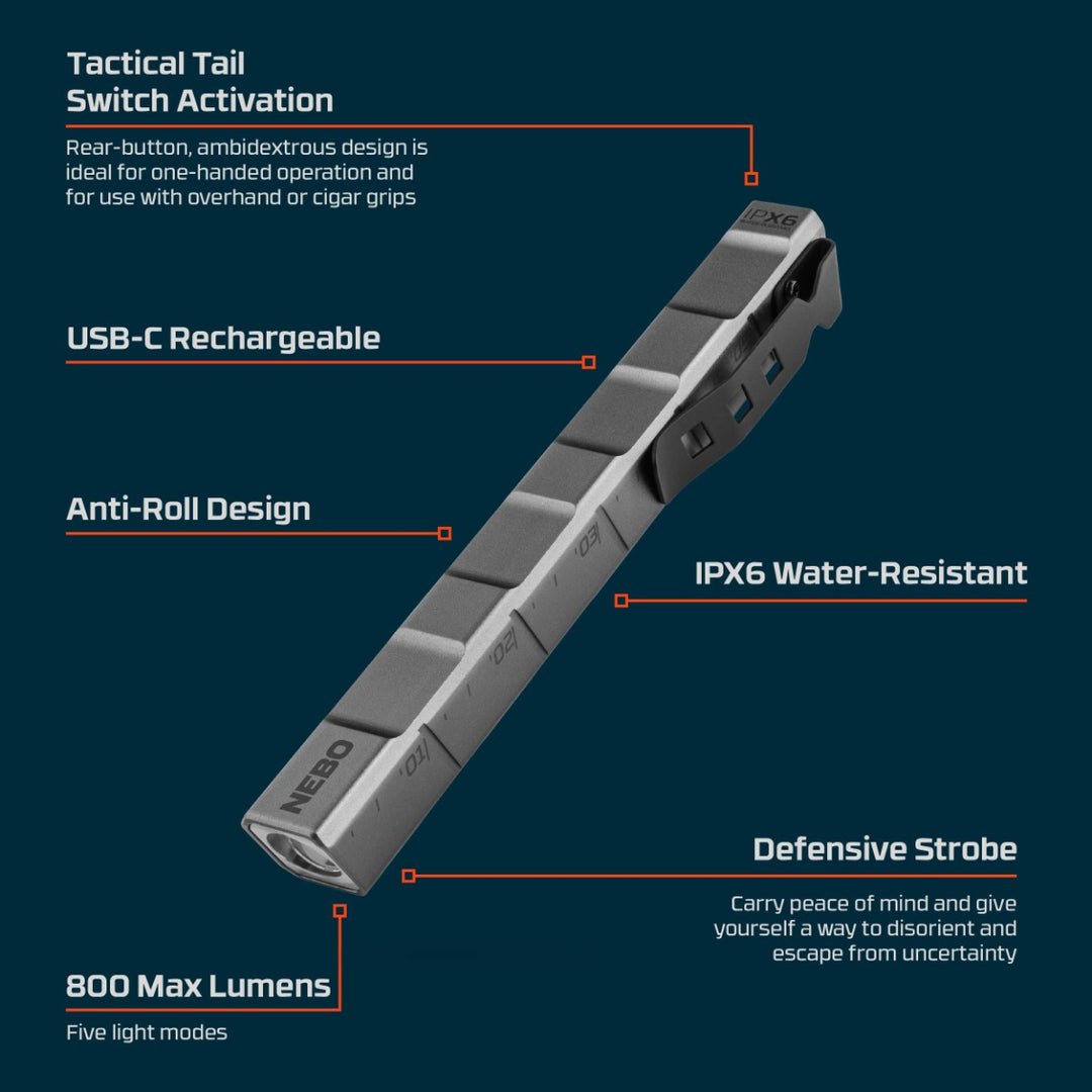 nebo 800 lumen flashlight NEBO Edge 800 Pen Light